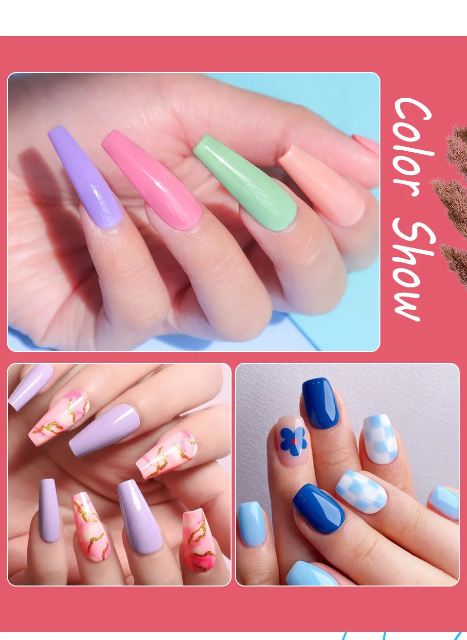 LIMEGIRL 8ML Gel Nail Polish Kit Semi-Permanent Soak Gel Varnish Base Coat Polishing Tool with UV LED Light Nail Gel Kit