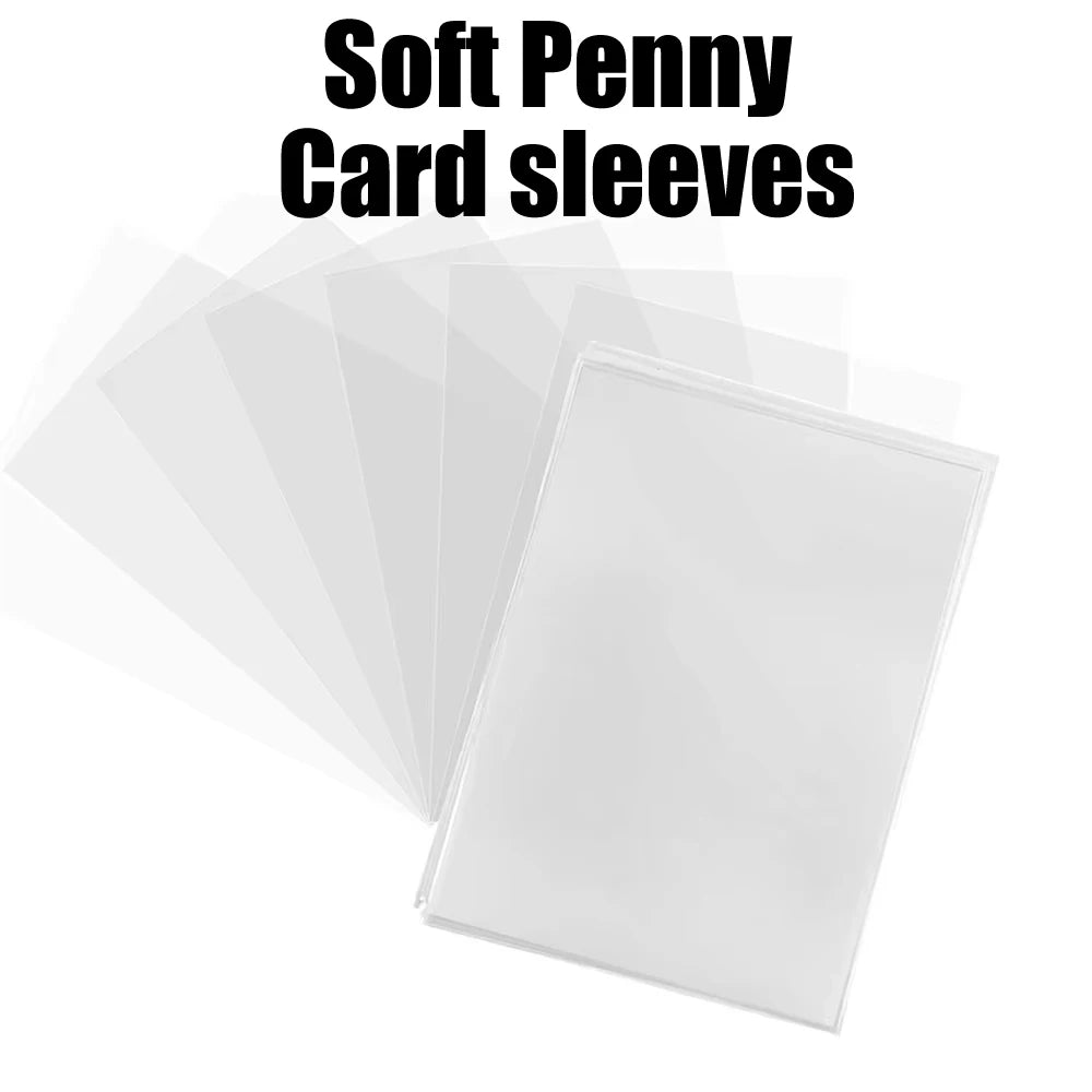 100-600pcs Card Sleeves Hard Soft Card Holder Covered With Protective Filmclear Trading Protectors For Pokmone Football Gamecard