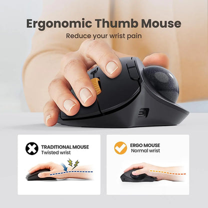 EM04 Ergonomic Trackball Mouse