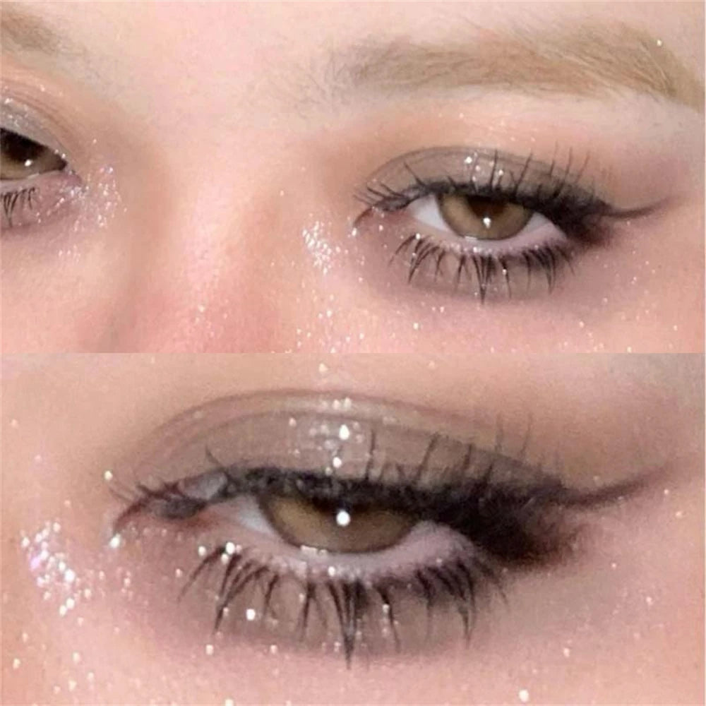 Metallic Glitter Eyeshadow Cream Sparkling Mousse Shimmer Highlighter Pressed Pigments Punk Purple Pearlescent Eyeshadow Palette