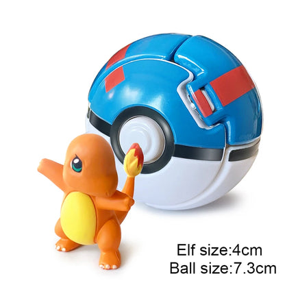 25 Styles Pokeball Figure Anime Figure Pokemon Elf Ball Toy Action Model Pikachu Mewtwo Charmander Kids Birthday Gifts Toys
