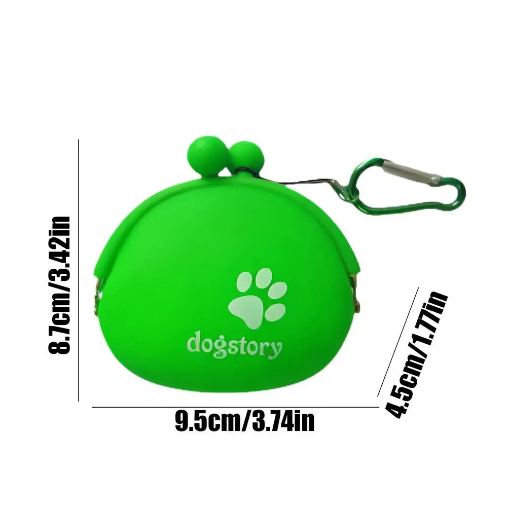 Silicone Dog Treat Pouch Dog Training Container Dog Treat Carrier Holder Puppy Treat Snack Bag with Clip dog Food Storage Bag