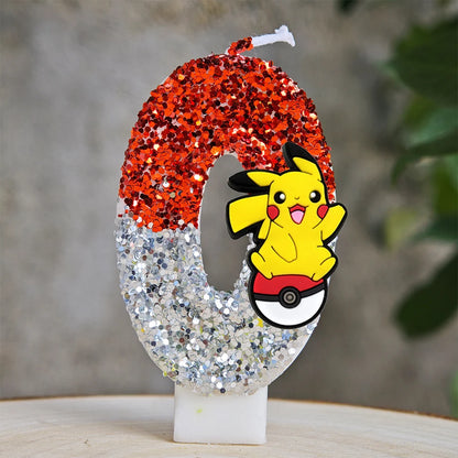 Cute Pokemon Monster Candle Kids Birthday Cake Decoration Cartoon Anime Figure Supplies Party Accessories Christmas Gifts