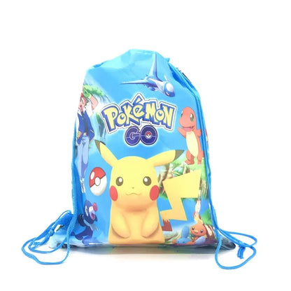 12/24 Pokemon Pikachu Non-woven Fabric Backpack Pattern Gift Bag Non-woven Fabrics Shopping Bag Theme Party Drawstring Backpack