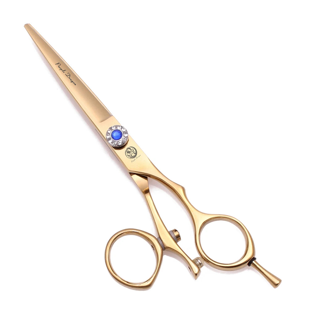 Professional Hairdressing Scissors 5.5" 6" Purple Dragon JP 440C Swivel Thumb Hair Cutting Scissors Barber Thinning Shears Z9019