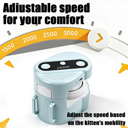 1PC Automatic Cat Chaser Toy Remote Control Adjustable Speed with Bird Sound 2 Fixing Methods Interactive Pet Teaser for Cats