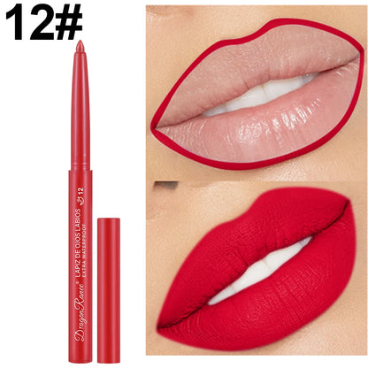 Dragon Ranee Automatic Rotating Lip Liner: Waterproof Matte Contouring Pencil
