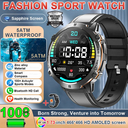TANK X3 Smartwatch – GPS, BT Call, Compass & 5ATM Waterproof
