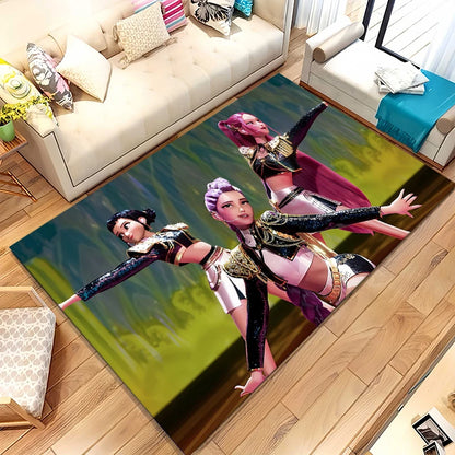 K-Pop Demon Hunters Golden Saja Boys Living Room Non-Slip Area Rug Soft Carpet for Bedroom Playroom Sofa,Home Decor Doormat