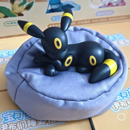 New In Stock Pokemon Eevee Sleeping Position Series Blind Box Sylveon Umbreon Flareon Jolteon Anime Desktop Decoration Model Toy