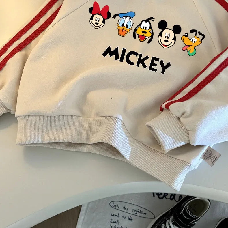 2026 Spring New Style Boys Casual Sweatshirts Set Girls O Neck Hoodies Long Pant Two Piece Children's Fashion Tracksuit Running