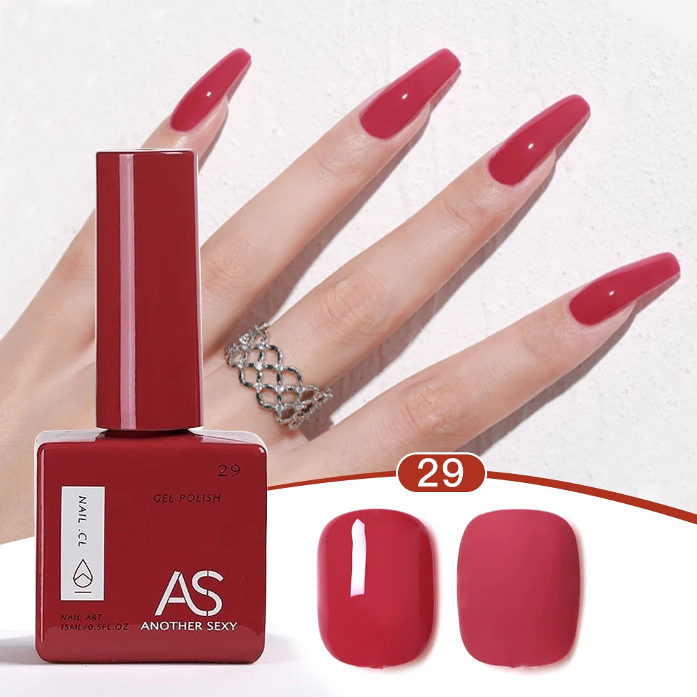 AS 1pc 15ml Bright Yellow Gel Nail Polish Starter Pure Soak Off No Wipe Nail Gel Polish Varnish Suitable For All Seasons