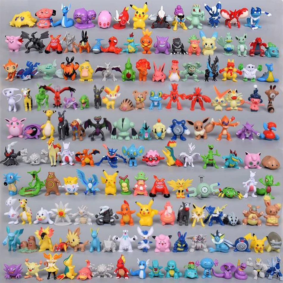 24-144Pcs Different Style Pokemon Anime Figure Pikachu Action Model 2-3CM Mini Model Doll Cute Toy Kids Birthday Christmas Gifts