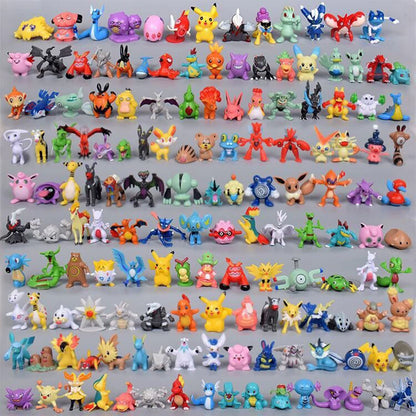 24-144Pcs Different Style Pokemon Anime Figure Pikachu Action Model 2-3CM Mini Model Doll Cute Toy Kids Birthday Christmas Gifts
