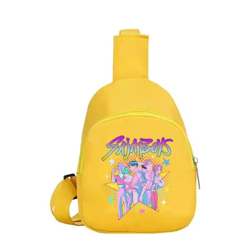 New Children Chest Bag Anime Cartoon Alphabet Fashionable Shoulder Diagonal Straddle Bag Girl Boy Cartoon Casual Chest Bags