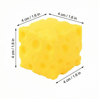 Hot-selling！ Cheese Cube Stress Ball Big Cheese Shapeable Squeeze Ball Non-Bounce Fidget Toy ASMR Sensory Anti-Stress Gift