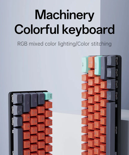 MUCAI 61 key USB hot swappable wired e-sports mechanical keyboard LED backlit axis gaming mechanical keyboard desktop red axis