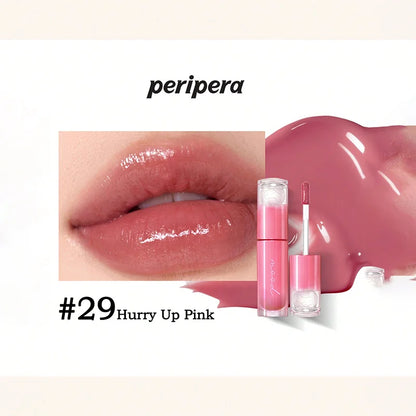 K-Beauty Glass Lip Gloss Tint,Watery Shine, 16H Moisture, Non-Sticky & Mask Friendly,Natural Plump Look