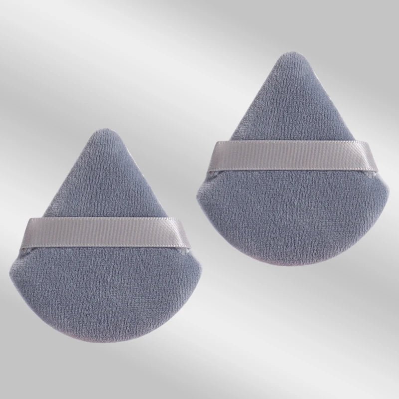 2 件 Triangle Powder Puff Face Makeup Sponge Soft Velvet Cosmetic Puff Blender Beauty Foundation Sponge Make up Accessories