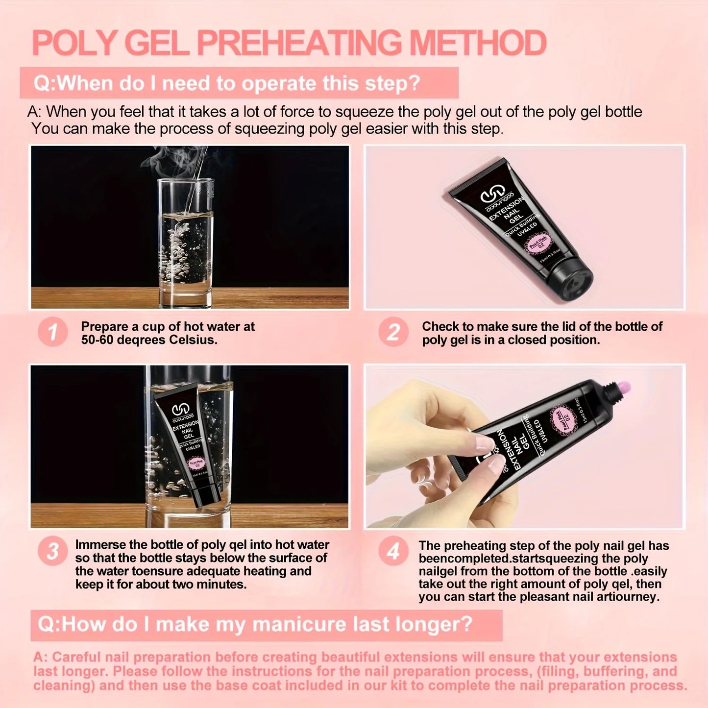 Poly Gel Nail Kit 8 Colors with Nail Lamp Extension Gel Kit Nude Clear Pink Black Glitter Complete Starter Tools for Beginner