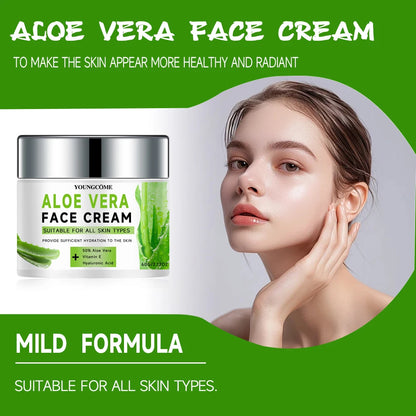 YOUNGCOME Aloe Vera Face Cream: 50% Aloe Hydrating & Anti-Aging Moisturizer