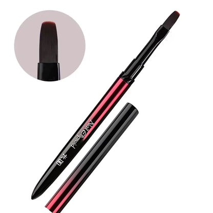 Nail Art Brush Metal Handle Phototherapy Acrylic UV Gel Brush Nails Extension Builder Painting Drawing Pen DIY Manicure Tools