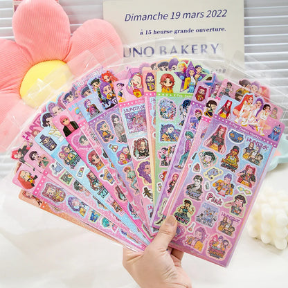 New Hot Anime Hunters Guka Stickers Laser Cartoon Capybara DIY Decor Stickers for Kids Craft Scrapbook and Journal Decoration