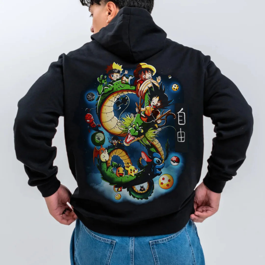 2025 Pikachu Ash 1995 Printed Oversized 4xl Pok É Mon Men's and Women's Autumn and Winter Fleece Y2K Halloween Hooded Sweatshirt