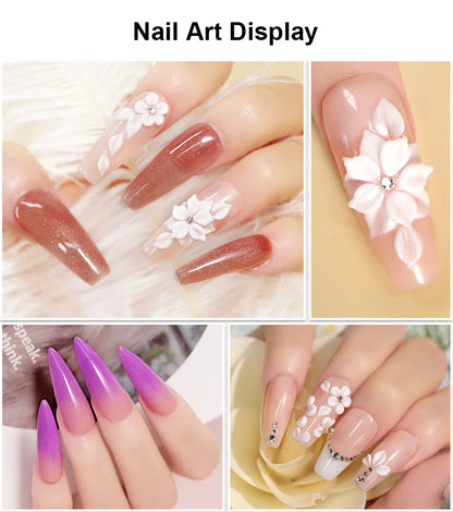 LIMEGIRL Acrylic Powder Kit and Liquid Monomer Nail Kit 3D Art Nail Extension Decoration with UV LED Light Crystal Powder Kit
