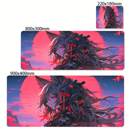 Anime Girl Mouse Pad Kawaii Pink Mousepad Gaming Speed Keyboard Pads Large Gamer Mouse Mat Rubber Desk Mat HD Print Cute Carpet