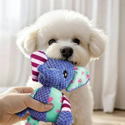 Durable Pet Dog Plush Toy for Small Breeds - Animal Shape Squeaky Chew Cleaning Toy for Chihuahua Yorkshire Bichon Puppies