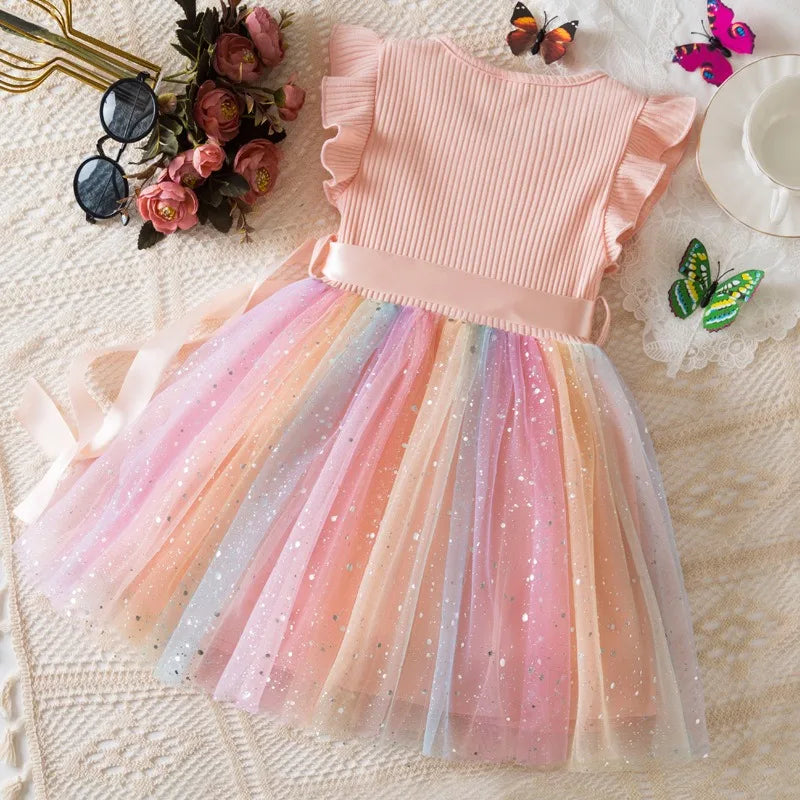 Official My Little Pony "Rainbow Magic" Princess Dress: Lavender Ribbed Bodice & Sequin Tulle Tutu