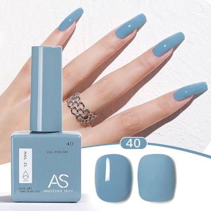 AS 1pc 15ml Bright Yellow Gel Nail Polish Starter Pure Soak Off No Wipe Nail Gel Polish Varnish Suitable For All Seasons