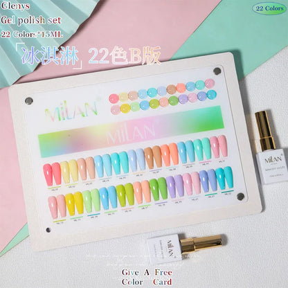 Glenys 22 color series nail polish glue, full network popular color, full immersion gel nail salon, nail art varnish set