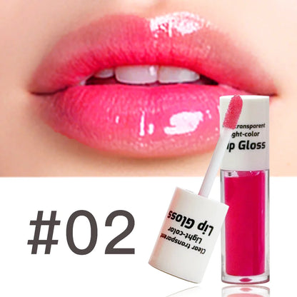 JUJU DREAM Clear Transparent Lip Gloss Set: 4-Color Water-Gloss Glaze