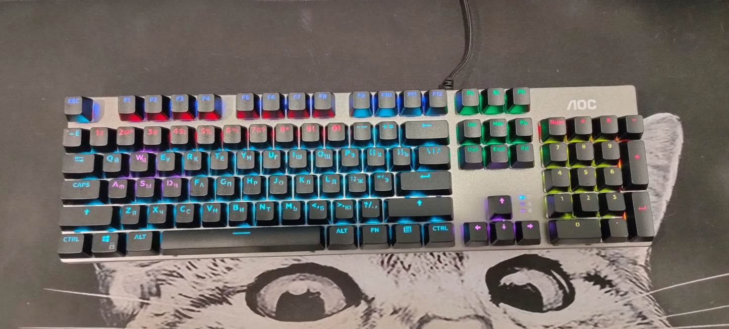 GK410 Professional Mechanical Keyboard: Metal Panel & RGB Backlit Gaming Edition