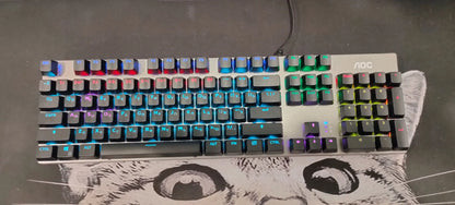 GK410 Professional Mechanical Keyboard: Metal Panel & RGB Backlit Gaming Edition