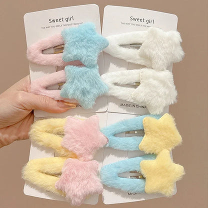 Y2K Star Hair Clips Set.