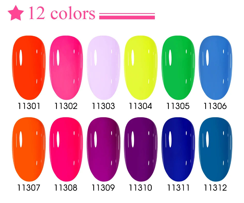 Clou Beaute 20pcs TPO & HEMA FREE Nail Gel Polish Set Red Pink Nude UV LED Soak Off Polish Gel Nail Semi Permanent Nail Varnish