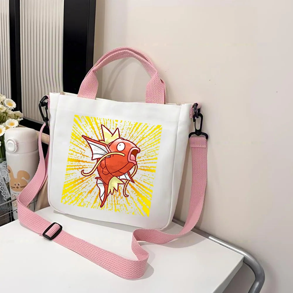 Pokémon Handbag Cartoon Children's Shoulder Bag Boys Girls Tote Bag Child Canvas Handbags Anime Crossbody Bag New Kids Gifts