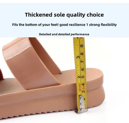 Korean Style Summer Roma Sandals With Thick Bottom And Soft Sole Simple Mom Shoes Jelly Beach Slippers Casual Women's Shoes