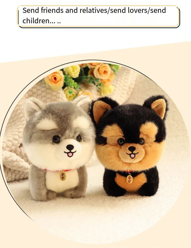 Birthday Gift Cute Puppy Doll Plush Toy Husky Doll Corgi Doll Simulation Animal Plush Doll Children Toy Gift