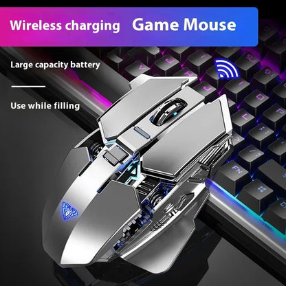AULA SC300 Ultra-quiet Wireless Gaming Mouse Rechargeable Ergonomic Mechanical Armor Style, Colored and Vibrant Body Design