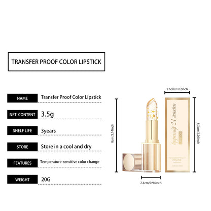 24K Gold Foil Color Changing Lipstick: Hyaluronic Acid Hydrating Lip Plumper