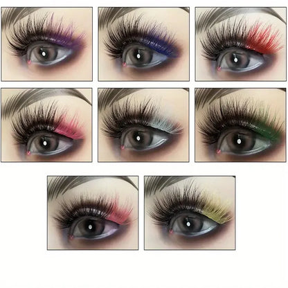 8 pairs of Colorful High-Quality Faux Eyelashes,Individual Lashes Creating a Different Personality for You lash extensions