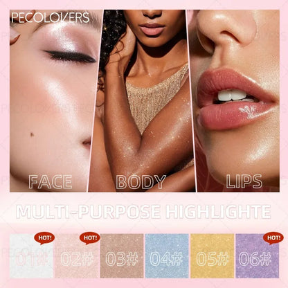 1PC Multifunctional Glitter Powder, Highlighter for Face, Body and Eyes, Brightening Glitter Powder,Suitable for Holiday Makeup