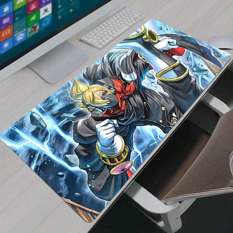 Mouse Pad Notbook Gamer Large Keyboard NonSlip Rubber Computer Carpet Desk Mat PC Gamer One Piece Sanji MousePad Youth Gifts