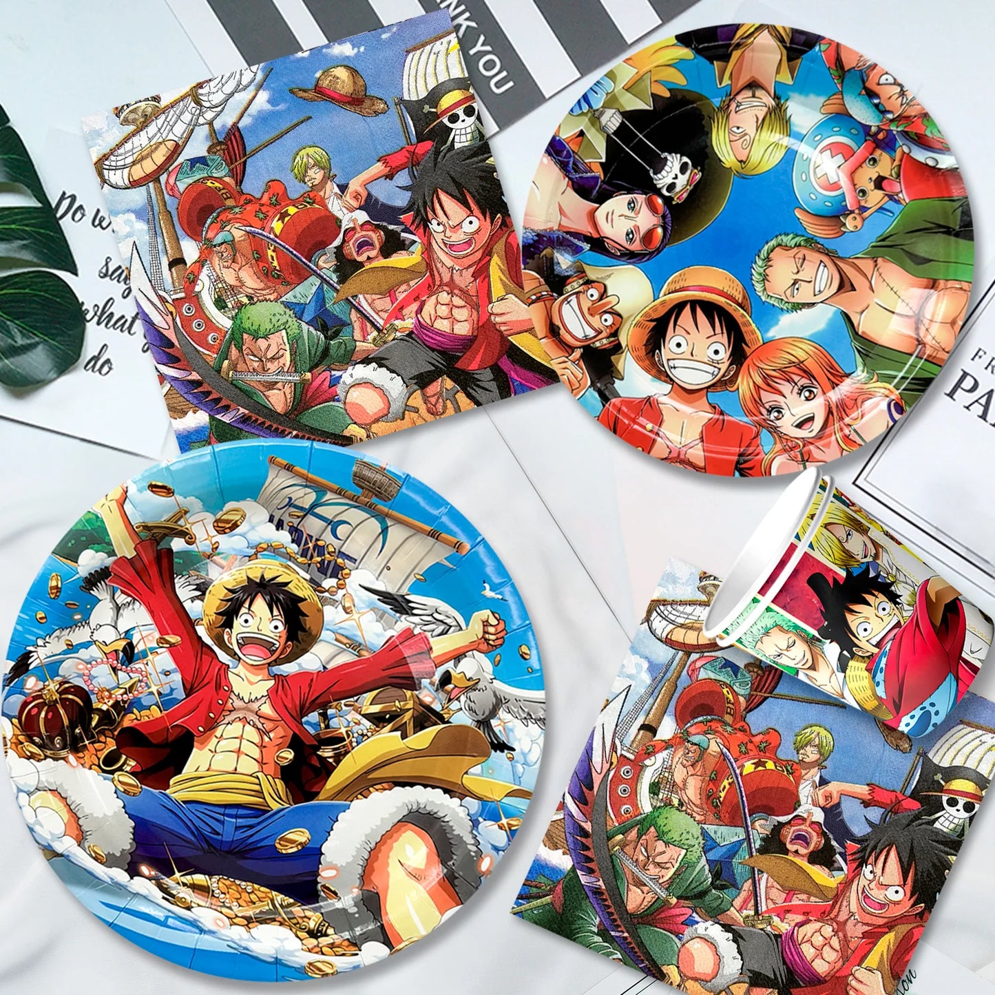 One Piece Birthday Party Supplies Set – 112pcs 🎉🏴‍☠️