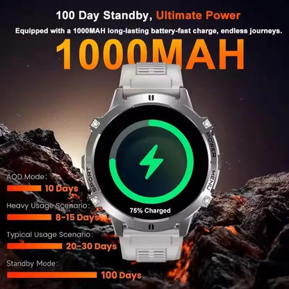 TANK X3 Smartwatch – GPS, BT Call, Compass & 5ATM Waterproof