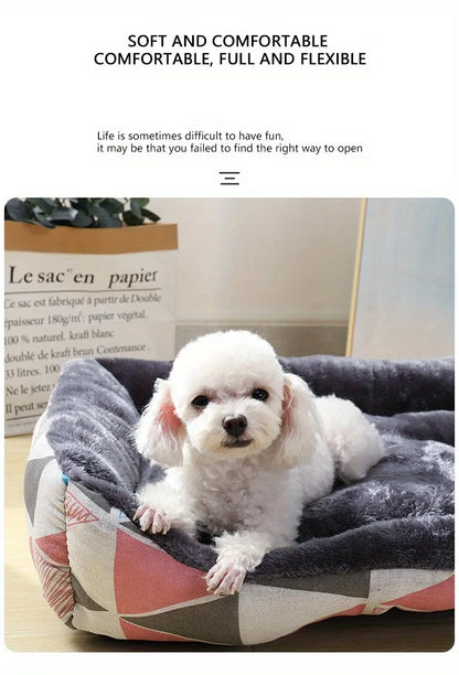 BeiYu Premium Pet Sofa Bed: Ultra-Soft Winter Lounger for Dogs & Cats